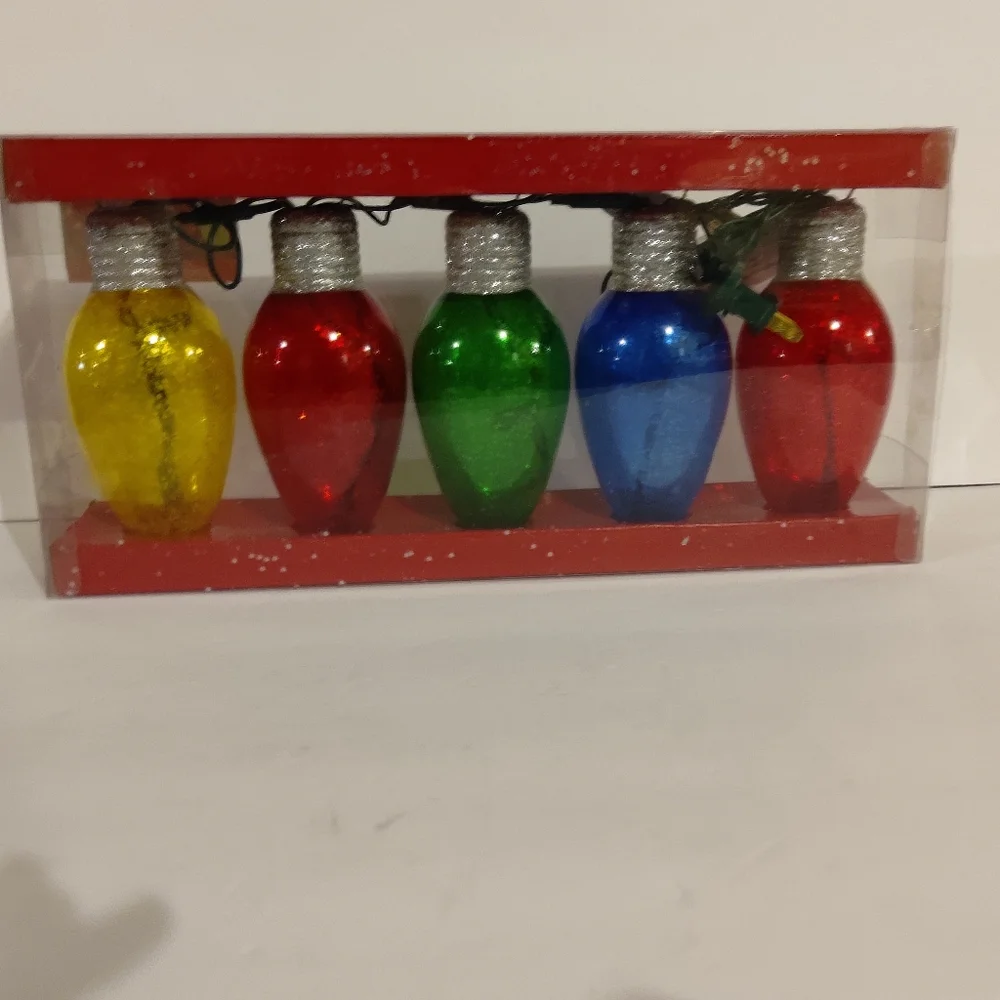 NEW Electric, Colorful, Retro Light Strand. 5 Bulbs